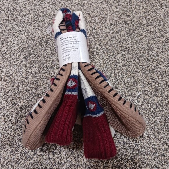 Muk Luk slipper socks with grips - Picture 5 of 7